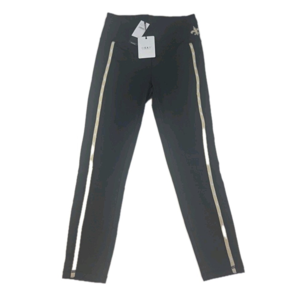 Wear By Erin Andrews Women's New Orleans Saints Legging  Size L Black Gold NWT